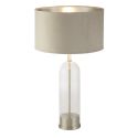 Veioza/Lampa de masa design decorativ Oxford nickel/taupe