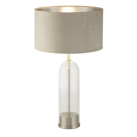 Veioze - Veioza/Lampa de masa design decorativ Oxford nickel/taupe