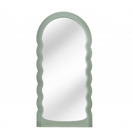 Oglinzi - Oglinda de perete design modern Wave 160cm, verde salvie