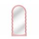 Oglinda de perete design modern Wave 160cm, roz