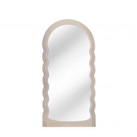 Oglinzi - Oglinda de perete design modern Wave 160cm, greige