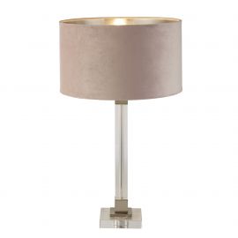 Veioza/Lampa de masa design modern Scarborough, nickel, roz