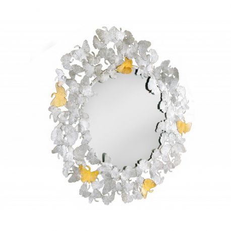 Oglinzi - Oglinda de perete decorativa Ginkgo Leafs 95cm