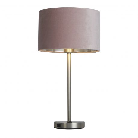 Veioze - Veioza/Lampa de masa design modern Finn, nickel, roz