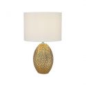 Veioza/Lampa de masa design decorativ Nadine auriu/crem