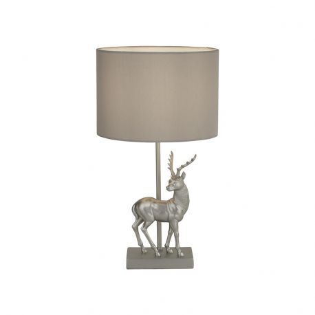 Veioze - Veioza/Lampa de masa Cerb design decorativ Deer argintiu/gri