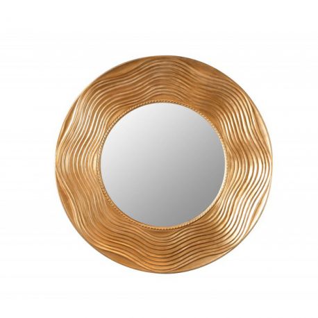 Oglinzi - Oglinda de perete decorativa Circle 100cm, auriu