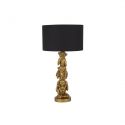Veioza/Lampa de masa design decorativ Wise Monkey auriu/negru