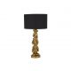 Veioza/Lampa de masa design decorativ Wise Monkey auriu/negru