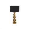 Veioza/Lampa de masa design decorativ Wise Monkey auriu/negru
