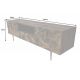 Comode - Comoda TV design industrial Stone Finish 160cm Sheesham