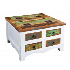 Masute Living - Masuta design vintage, Shabby Chic Jakarta 70cm, white wash