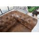 Canapele - Canapea clasica stil englezesc Chesterfield 3 locuri maro antic