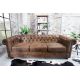 Canapele - Canapea clasica stil englezesc Chesterfield 3 locuri maro antic