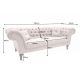Canapele - Canapea fixa eleganta Paris Chesterfield greige
