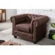 Fotolii - Fotoliu clasic stil englezesc Chesterfield II, maro vintage