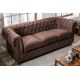 Canapele - Canapea clasica stil englezesc Chesterfield II 3 locuri, maro vintage