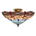 Plafoniera cu sticla tiffany Dragonfly