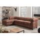 Coltare - Coltar cu sezlong stanga Chesterfield, maro antic