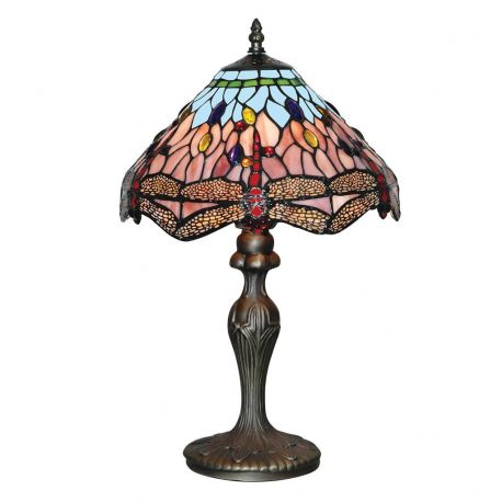 Veioze - Veioza/Lampa de masa cu sticla tiffany Dragonfly
