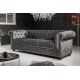 Canapele - Canapea clasica stil englezesc Chesterfield 3 locuri, gri