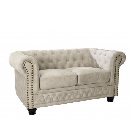 Canapele - Canapea clasica stil englezesc Chesterfield 2 locuri, sampanie