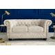 Canapele - Canapea clasica stil englezesc Chesterfield 2 locuri, sampanie