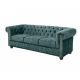 Canapele - Canapea clasica stil englezesc Chesterfield 3 locuri, petrol