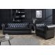 Fotolii - Fotoliu clasic stil englezesc Chesterfield, negru antic