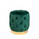 Taburete Modern Barock 35cm, verde inchis/ auriu