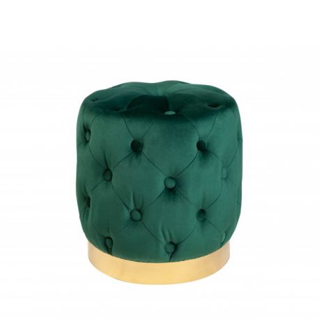 Banchete-Tabureti - Taburete Modern Barock 35cm, verde inchis/ auriu