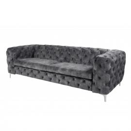 Canapele - Canapea fixa eleganta Modern Barock 240cm, gri inchis