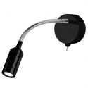 Aplica LED flexibila stil minimalist Flexy negru/crom