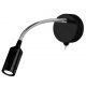 Aplice cu Spot - Aplica LED flexibila stil minimalist Flexy negru/crom