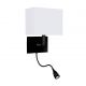 Aplice, corpuri de iluminat pentru pereti - Aplica de perete cu reader LED design elegant Hotel