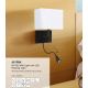 Aplice, corpuri de iluminat pentru pereti - Aplica de perete cu reader LED design elegant Hotel