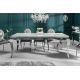 Mese dining - Masa dining eleganta Modern Barock 180cm, argintiu/ aspect de marmura