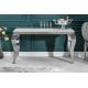 Console - Consola eleganta Modern Barock 145cm, argintiu/ aspect de marmura