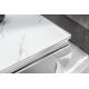 Masute Living - Masuta eleganta Modern Barock 100cm, argintiu/ aspect de marmura