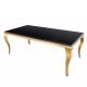 Mese dining - Masa dining eleganta Modern Barock 200cm, negru/ auriu