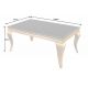 Masute Living - Masuta eleganta Modern Barock 100cm, negru/ auriu