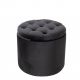 Banchete-Tabureti - Taburete cu spatiu de depozitare Modern Barock 50cm, negru