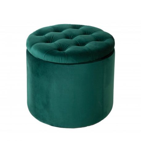 Banchete-Tabureti - Taburete cu spatiu de depozitare Modern Barock 50cm, verde inchis