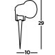 Tarusi - Tarus cu proiector de exterior IP65 Spikey rustic color