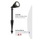 Tarusi - Tarus cu proiector LED de exterior IP54 Spikey II