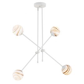 Candelabre, Lustre - Lustra reglabila design modern ABSOS 4L alba
