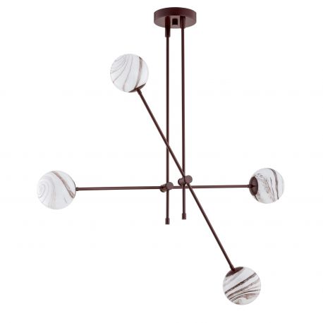 Candelabre, Lustre - Lustra reglabila design modern ABSOS 4L maro