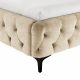Paturi - Pat elegant tapitat cu catifea Modern Barock 180x200cm, sampanie