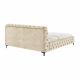 Paturi - Pat elegant tapitat cu catifea Modern Barock 180x200cm, sampanie