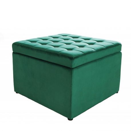 Banchete-Tabureti - Taburete cu spatiu de depozitare Modern Barock 60cm, verde